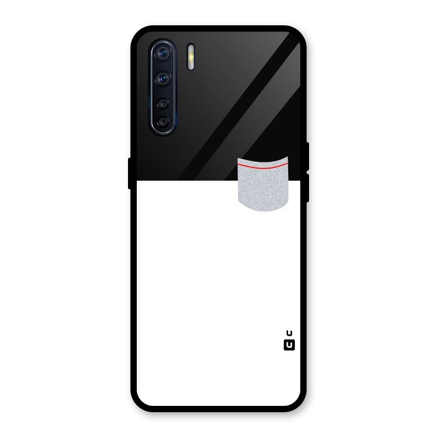 Cute Pocket Simple Glass Back Case for Oppo F15