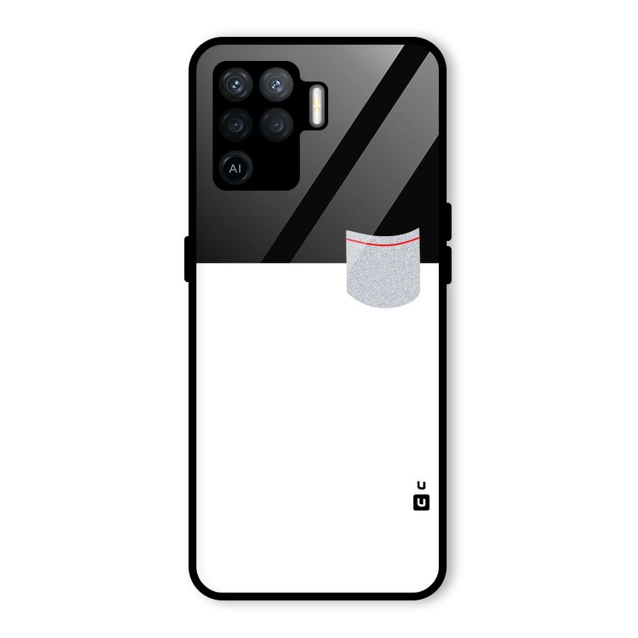 Cute Pocket Simple Glass Back Case for Oppo F19 Pro