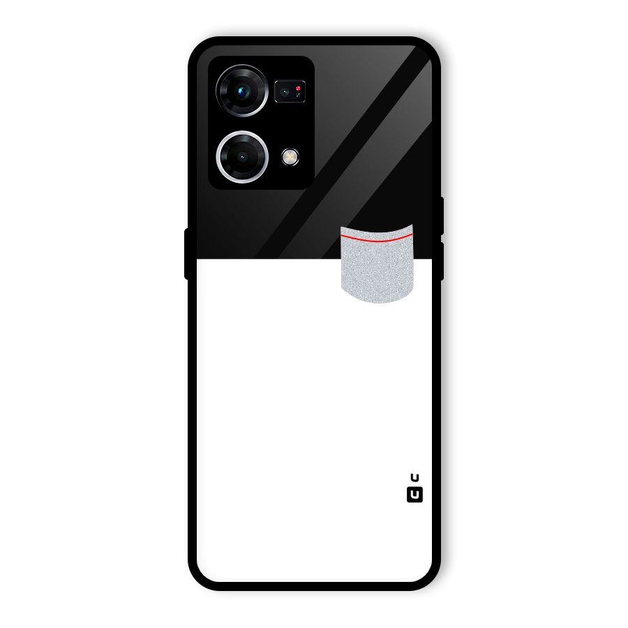 Cute Pocket Simple Glass Back Case for Oppo F21 Pro 4G