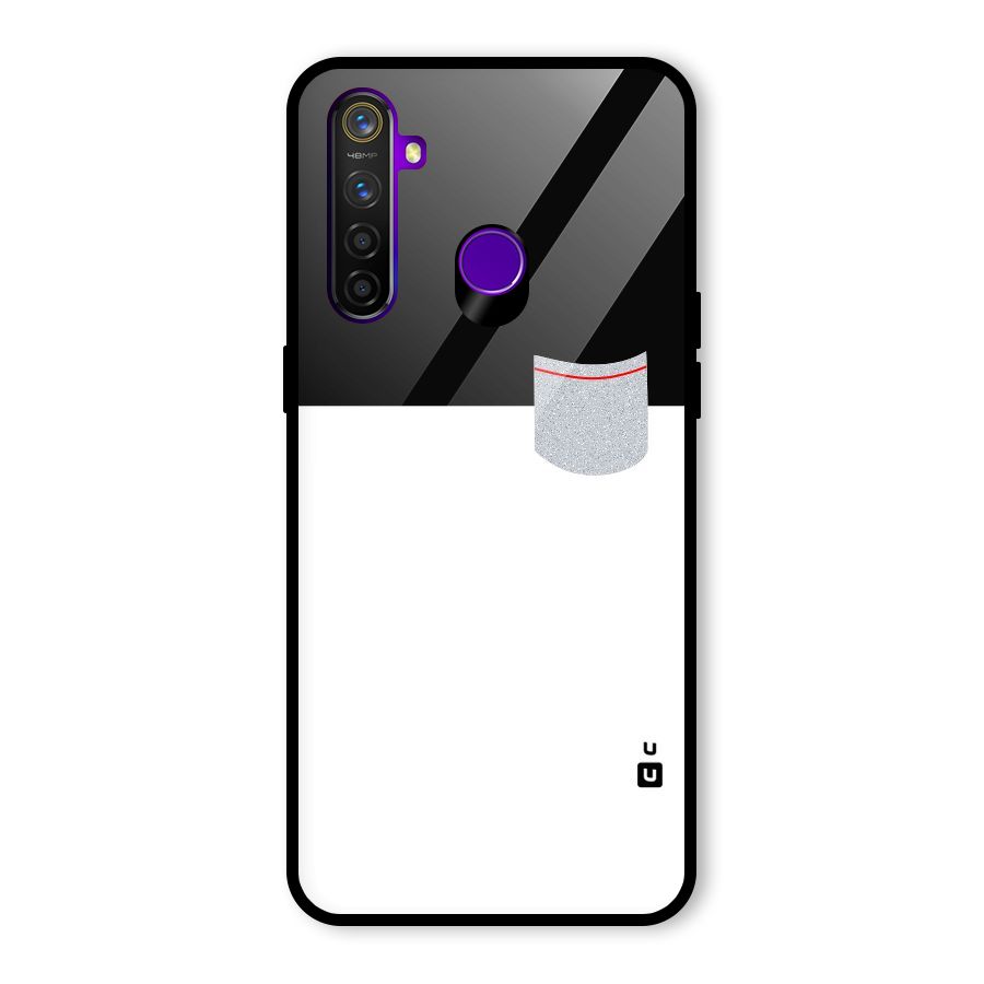 Cute Pocket Simple Glass Back Case for Realme 5 Pro