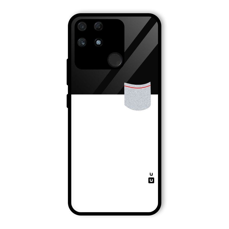 Cute Pocket Simple Glass Back Case for Realme Narzo 50A