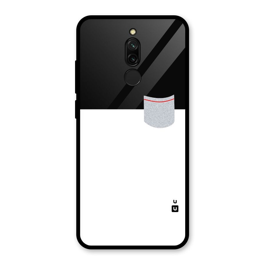 Cute Pocket Simple Glass Back Case for Redmi 8