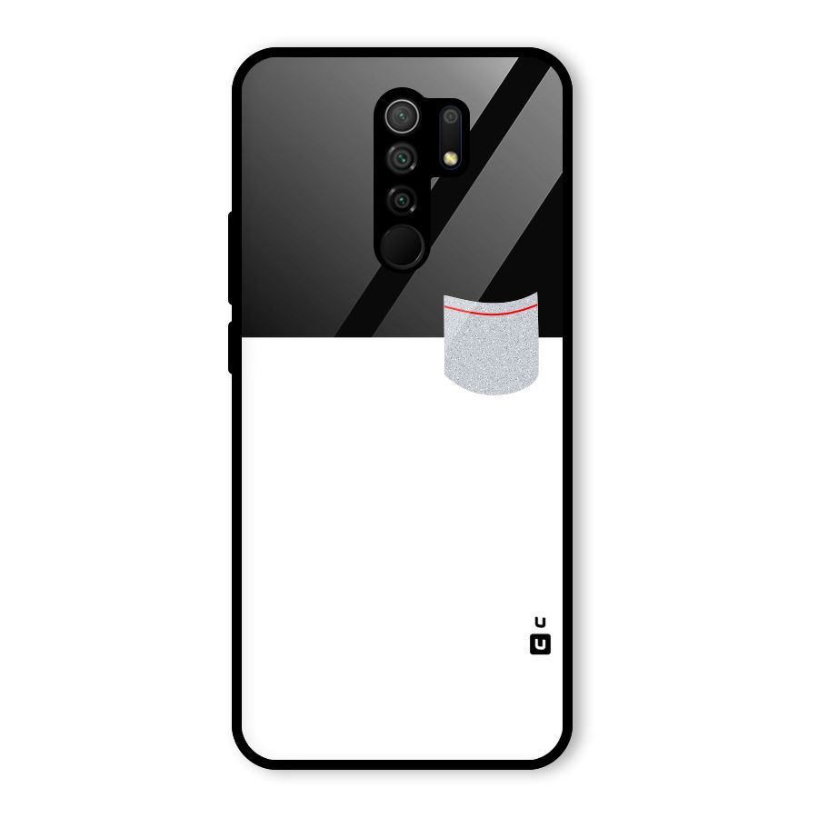 Cute Pocket Simple Glass Back Case for Redmi 9 Prime