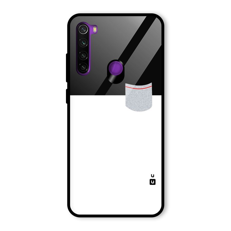 Cute Pocket Simple Glass Back Case for Redmi Note 8