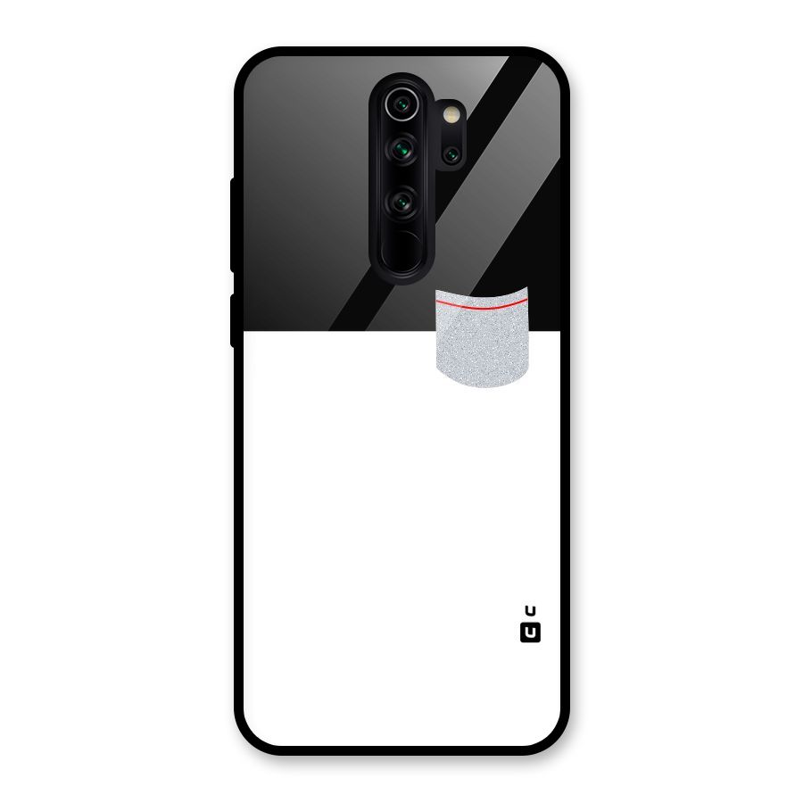 Cute Pocket Simple Glass Back Case for Redmi Note 8 Pro