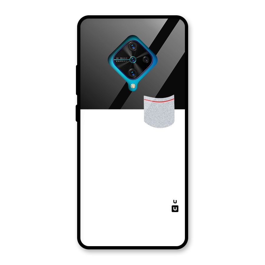 Cute Pocket Simple Glass Back Case for Vivo S1 Pro