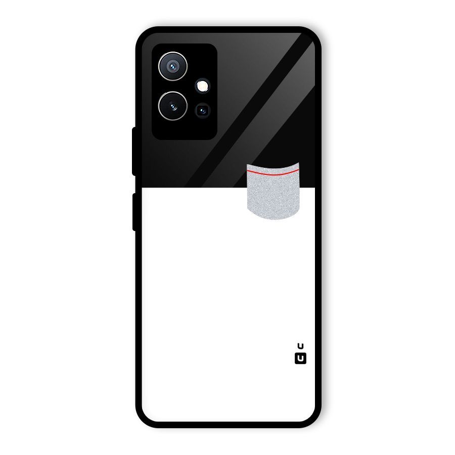 Cute Pocket Simple Glass Back Case for Vivo T1 5G