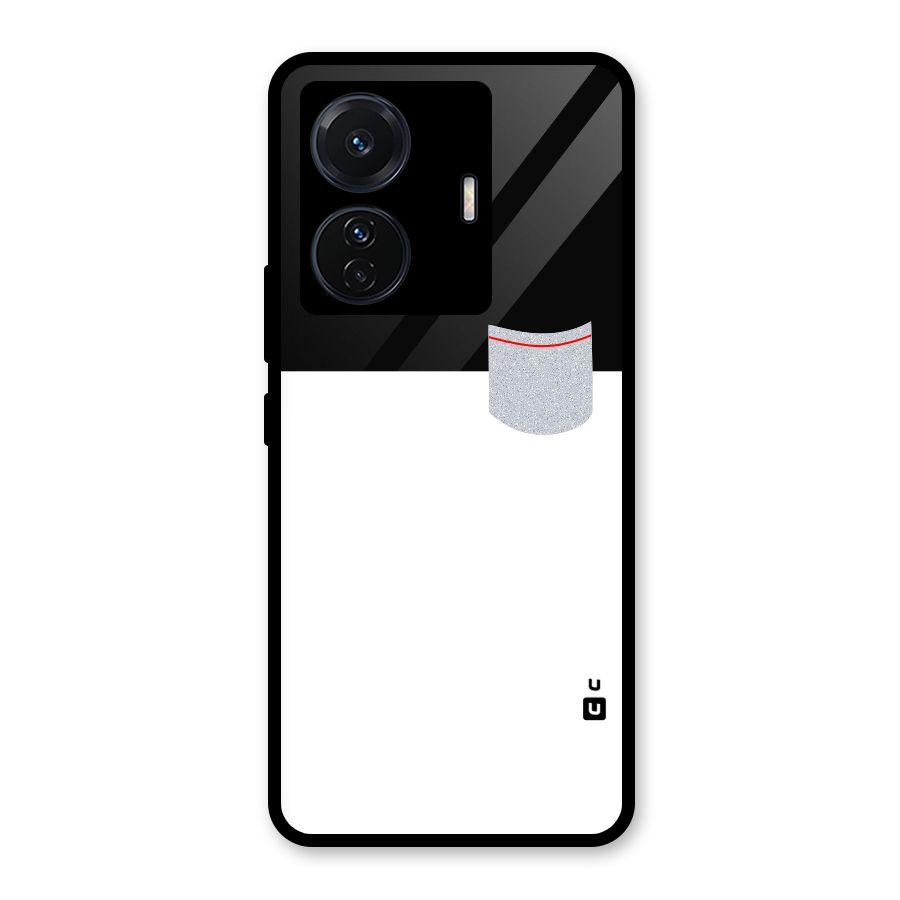 Cute Pocket Simple Glass Back Case for Vivo T1 Pro