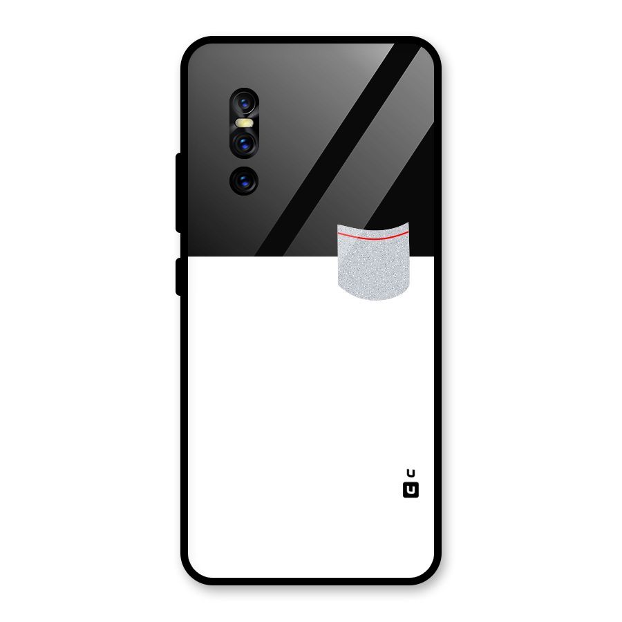 Cute Pocket Simple Glass Back Case for Vivo V15 Pro