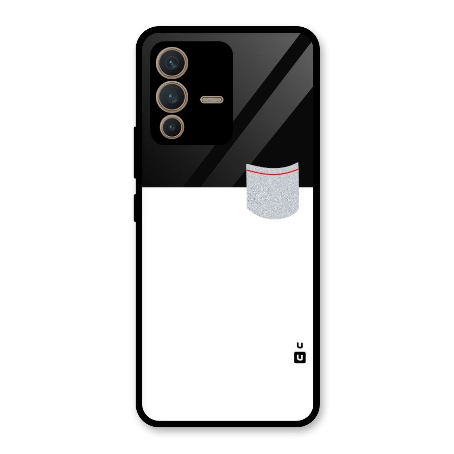 Cute Pocket Simple Glass Back Case for Vivo V23 5G