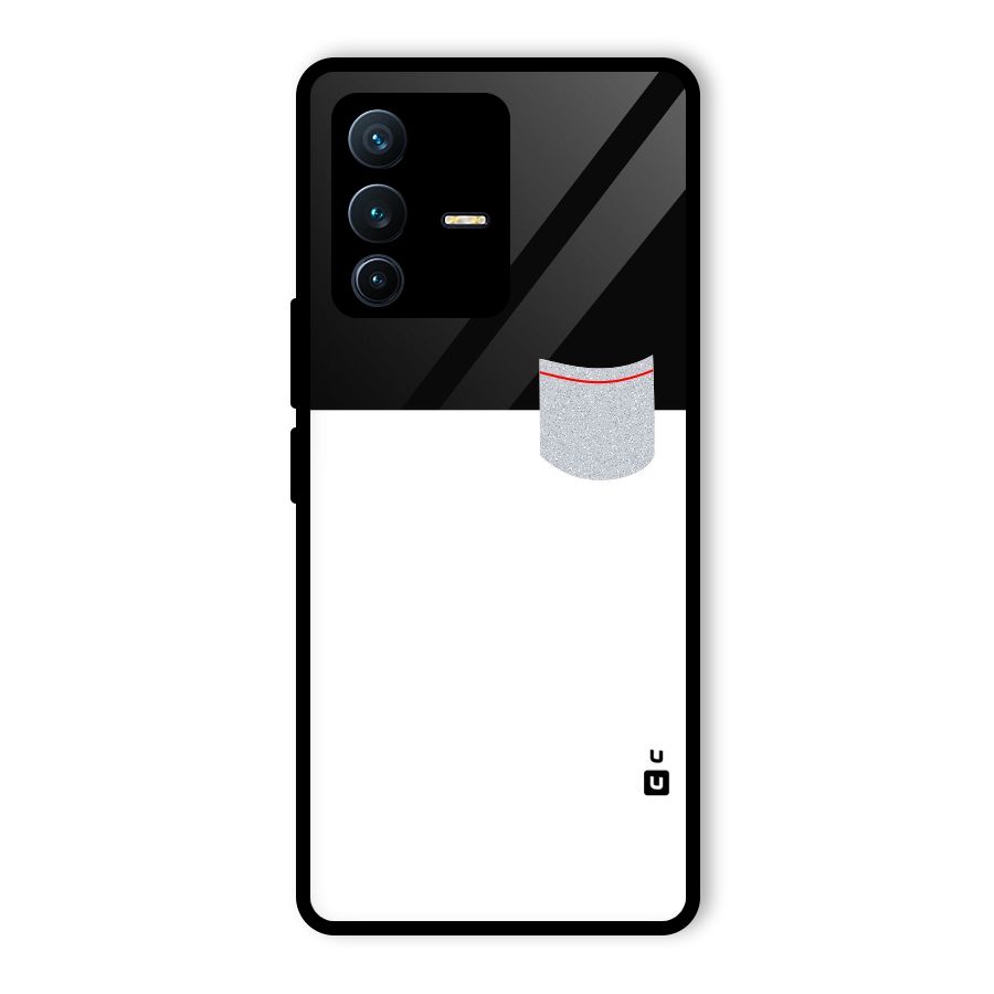 Cute Pocket Simple Glass Back Case for Vivo V23 Pro