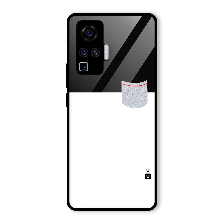 Cute Pocket Simple Glass Back Case for Vivo X50 Pro
