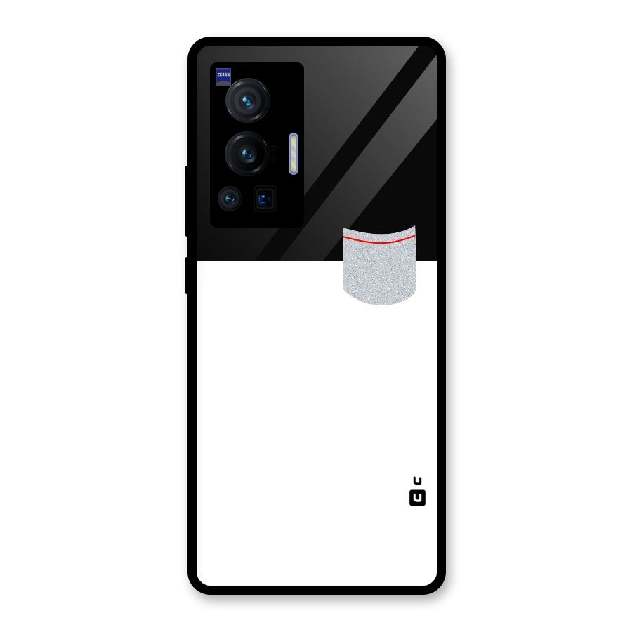 Cute Pocket Simple Glass Back Case for Vivo X70 Pro