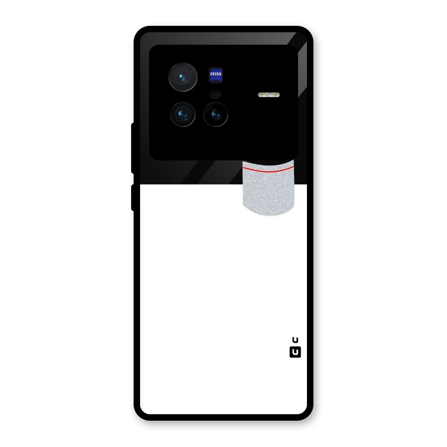 Cute Pocket Simple Glass Back Case for Vivo X80