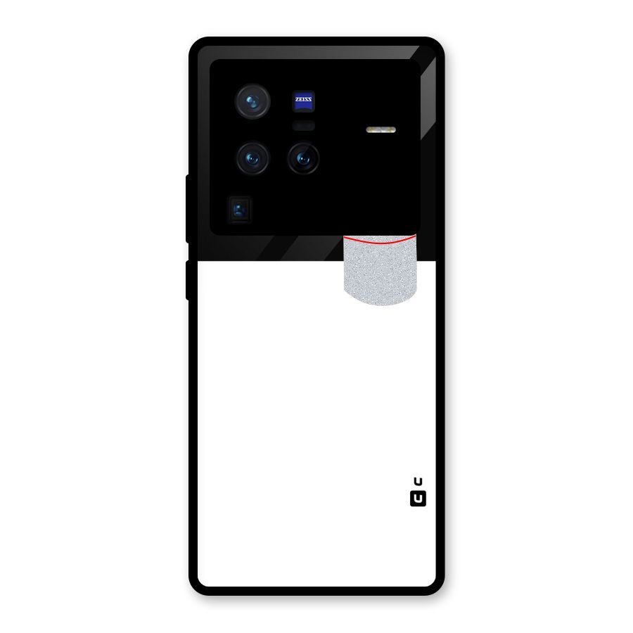 Cute Pocket Simple Glass Back Case for Vivo X80 Pro