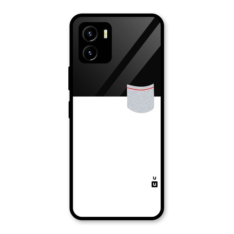 Cute Pocket Simple Glass Back Case for Vivo Y15s