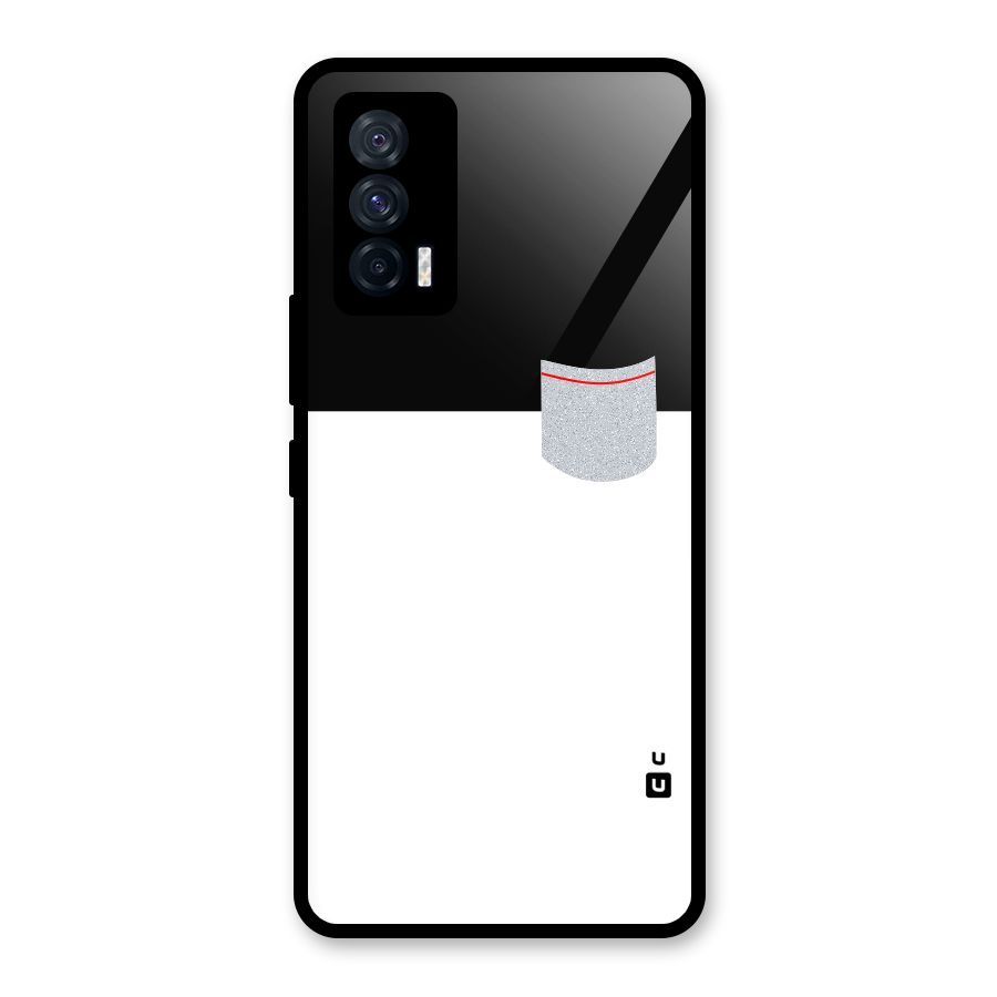 Cute Pocket Simple Glass Back Case for Vivo iQOO 7 5G