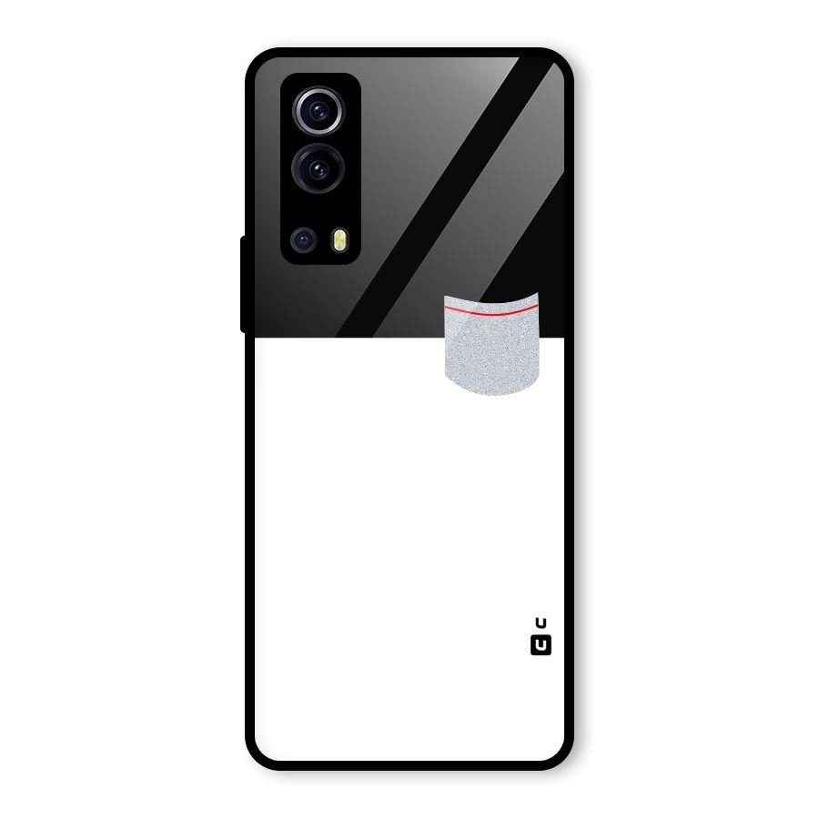 Cute Pocket Simple Glass Back Case for Vivo iQOO Z3