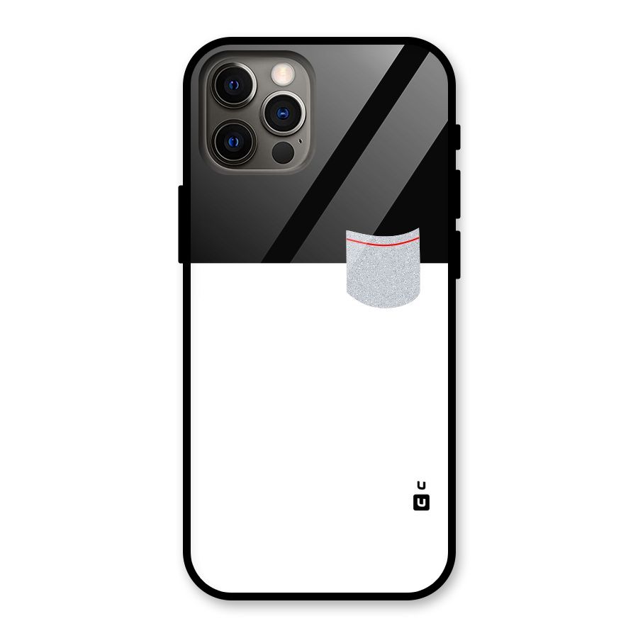 Cute Pocket Simple Glass Back Case for iPhone 12 Pro