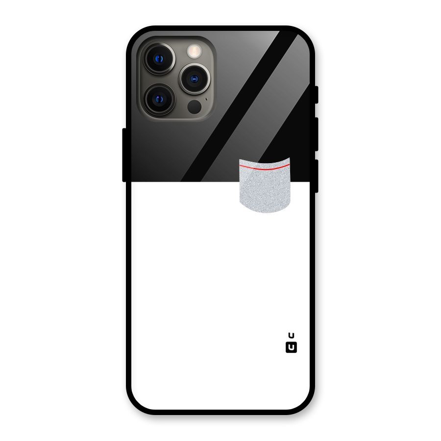 Cute Pocket Simple Glass Back Case for iPhone 12 Pro Max