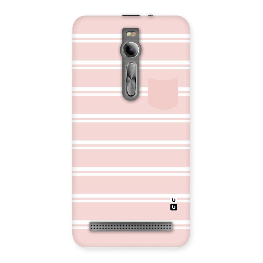 Cute Pocket Striped Back Case for Asus Zenfone 2