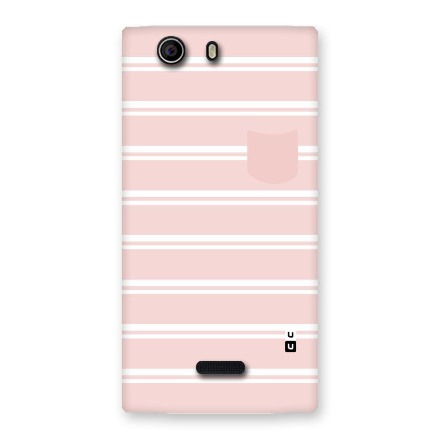 Cute Pocket Striped Back Case for Canvas Nitro 2 E311