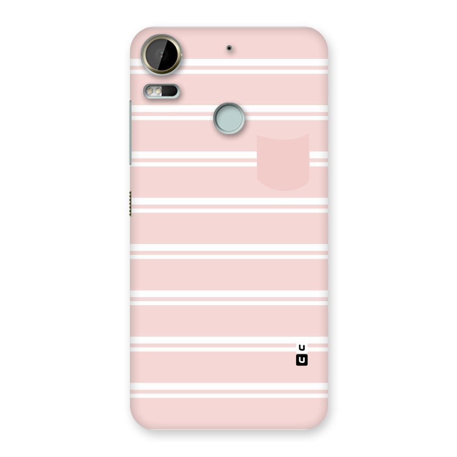 Cute Pocket Striped Back Case for Desire 10 Pro