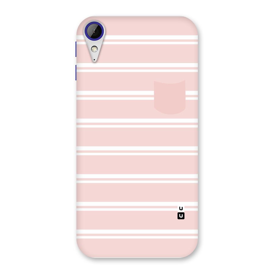 Cute Pocket Striped Back Case for Desire 830