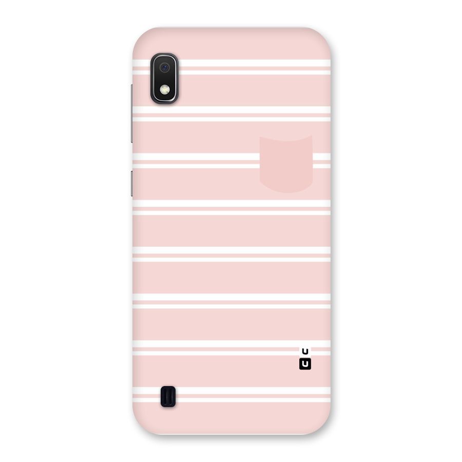 Cute Pocket Striped Back Case for Galaxy A10