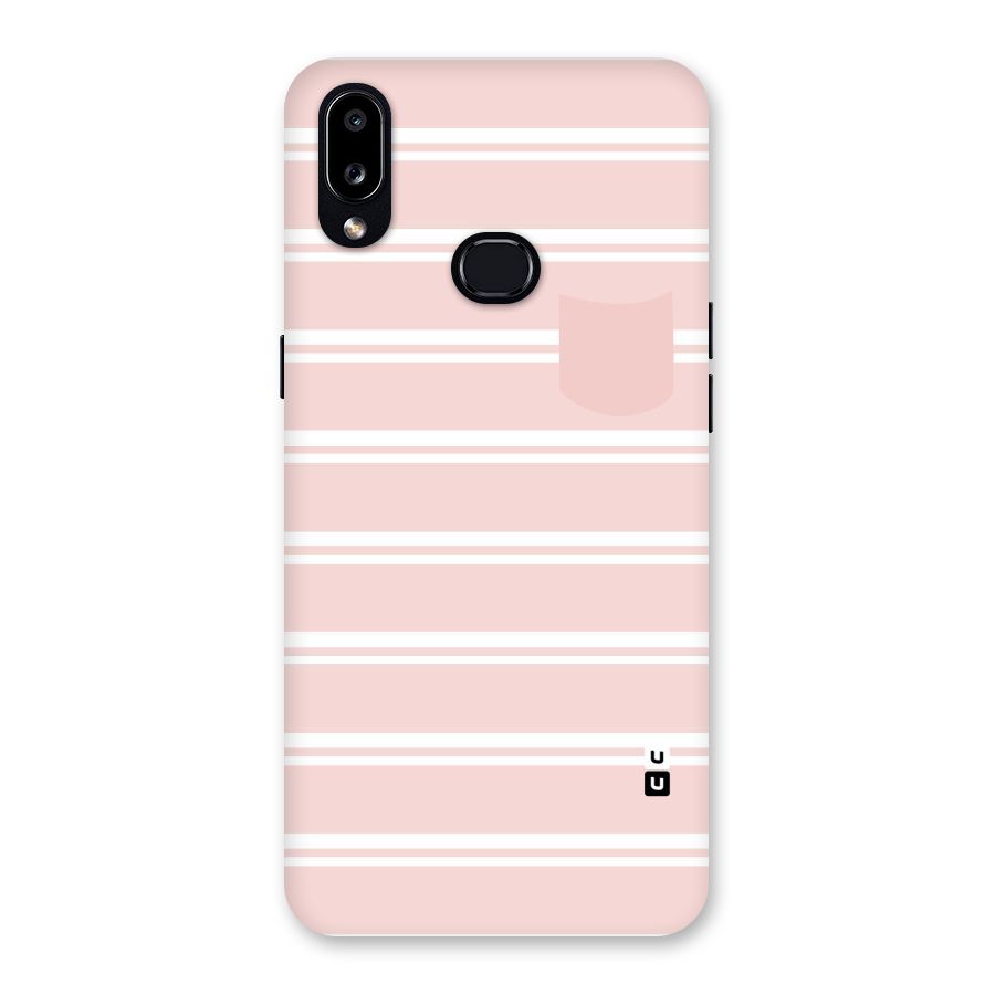 Cute Pocket Striped Back Case for Galaxy A10s