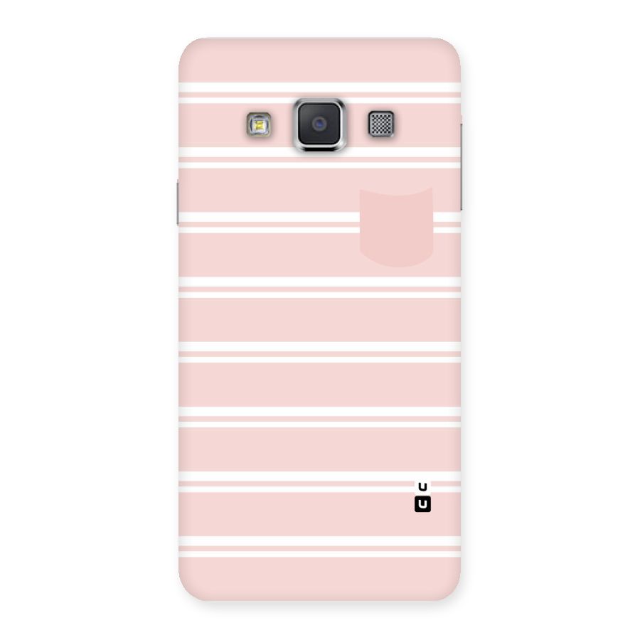 Cute Pocket Striped Back Case for Galaxy A3