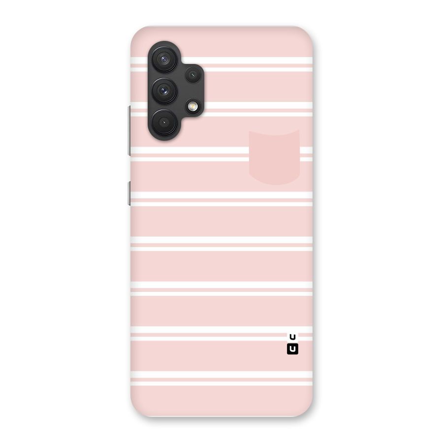 Cute Pocket Striped Back Case for Galaxy A32