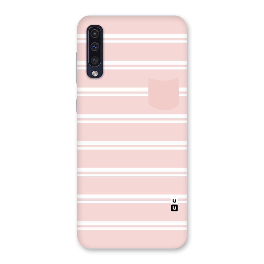 Cute Pocket Striped Back Case for Galaxy A50