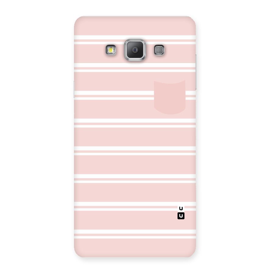 Cute Pocket Striped Back Case for Galaxy A7