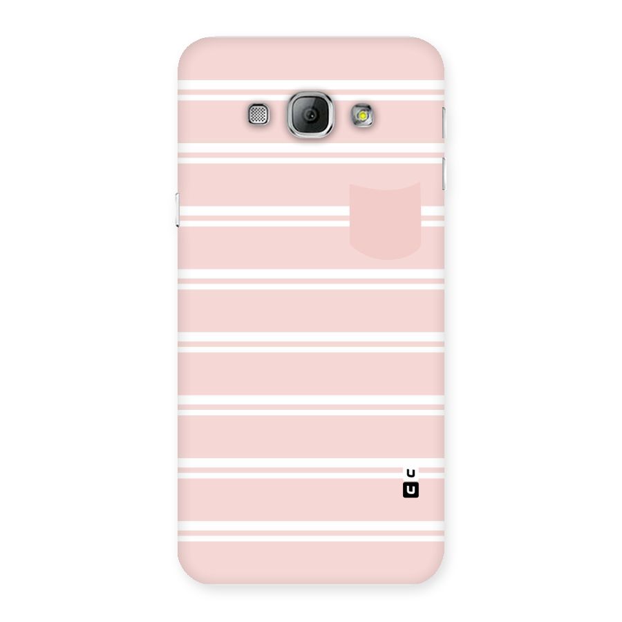Cute Pocket Striped Back Case for Galaxy A8