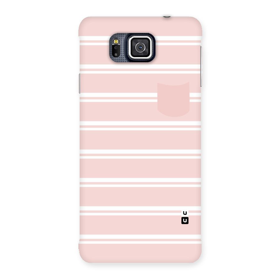Cute Pocket Striped Back Case for Galaxy Alpha
