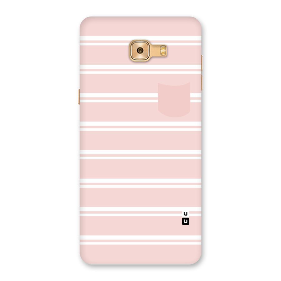 Cute Pocket Striped Back Case for Galaxy C9 Pro