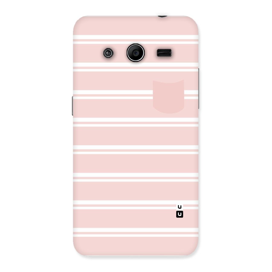 Cute Pocket Striped Back Case for Galaxy Core 2