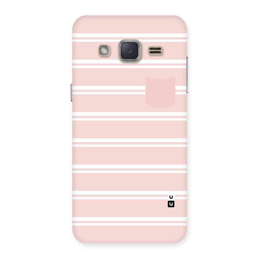 Cute Pocket Striped Back Case for Galaxy J2