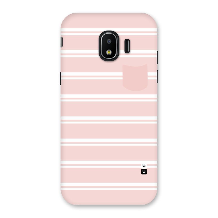Cute Pocket Striped Back Case for Galaxy J2 Pro 2018