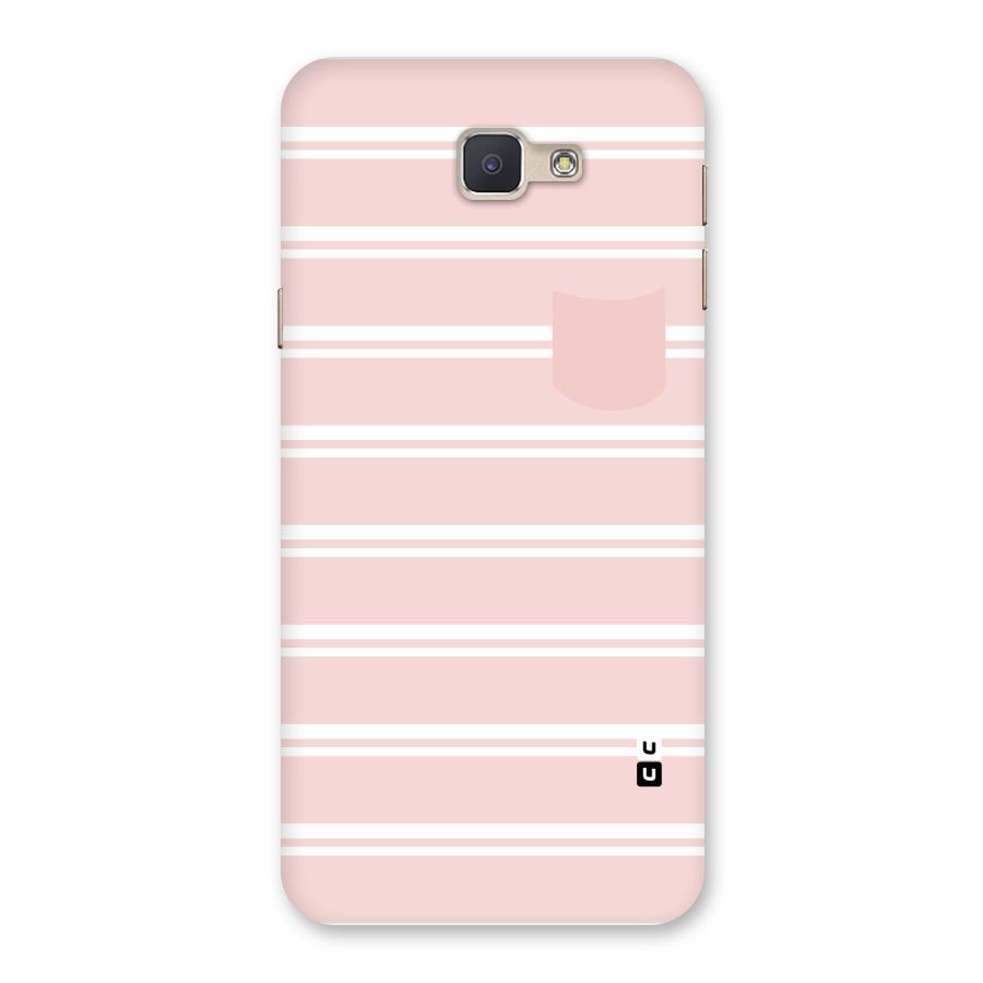 Cute Pocket Striped Back Case for Galaxy J5 Prime