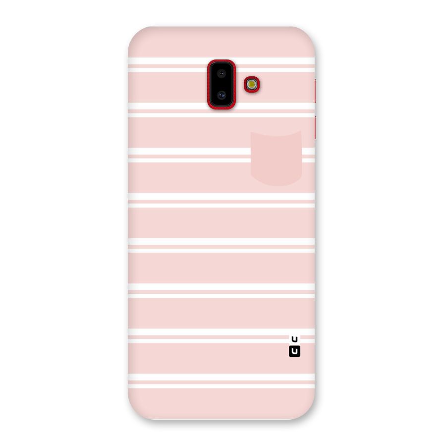 Cute Pocket Striped Back Case for Galaxy J6 Plus