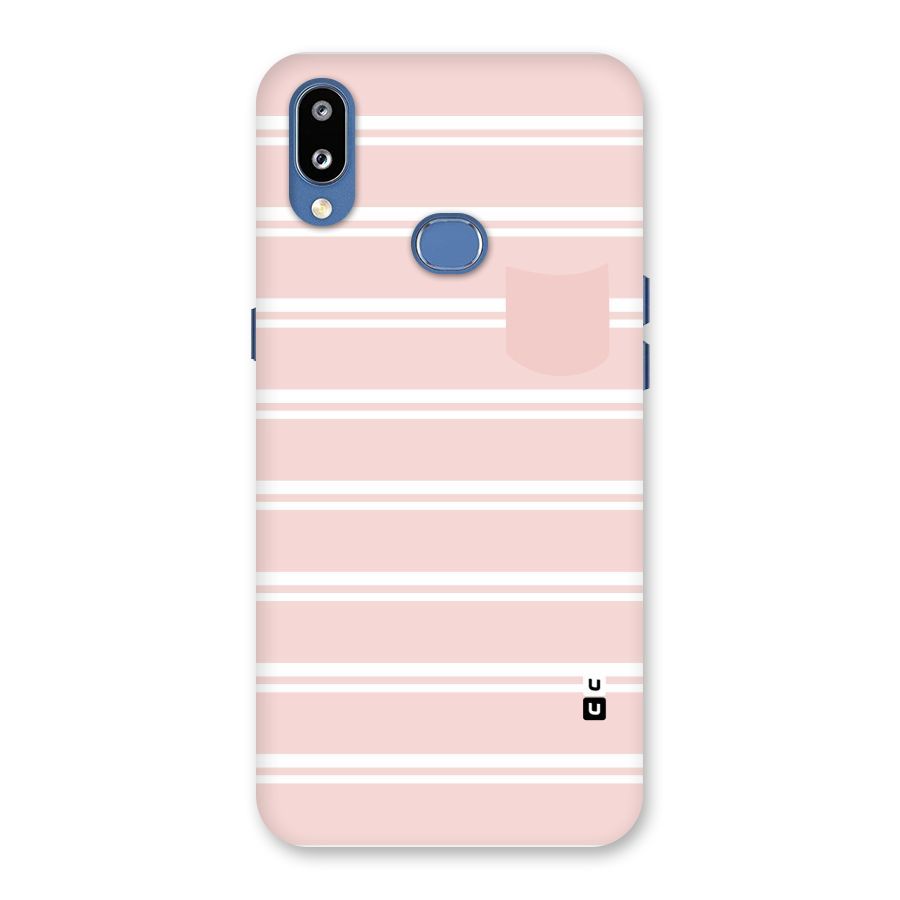 Cute Pocket Striped Back Case for Galaxy M01s