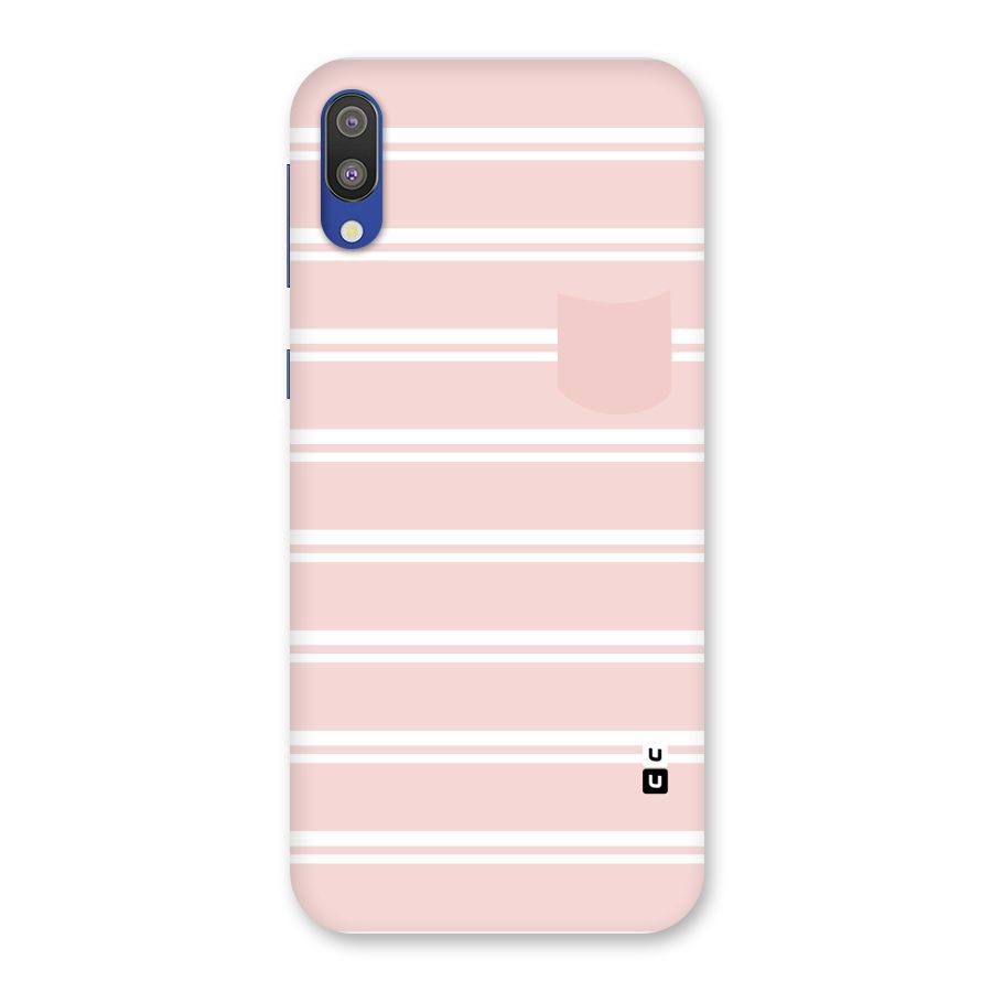 Cute Pocket Striped Back Case for Galaxy M10