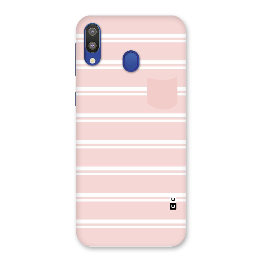 Cute Pocket Striped Back Case for Galaxy M20
