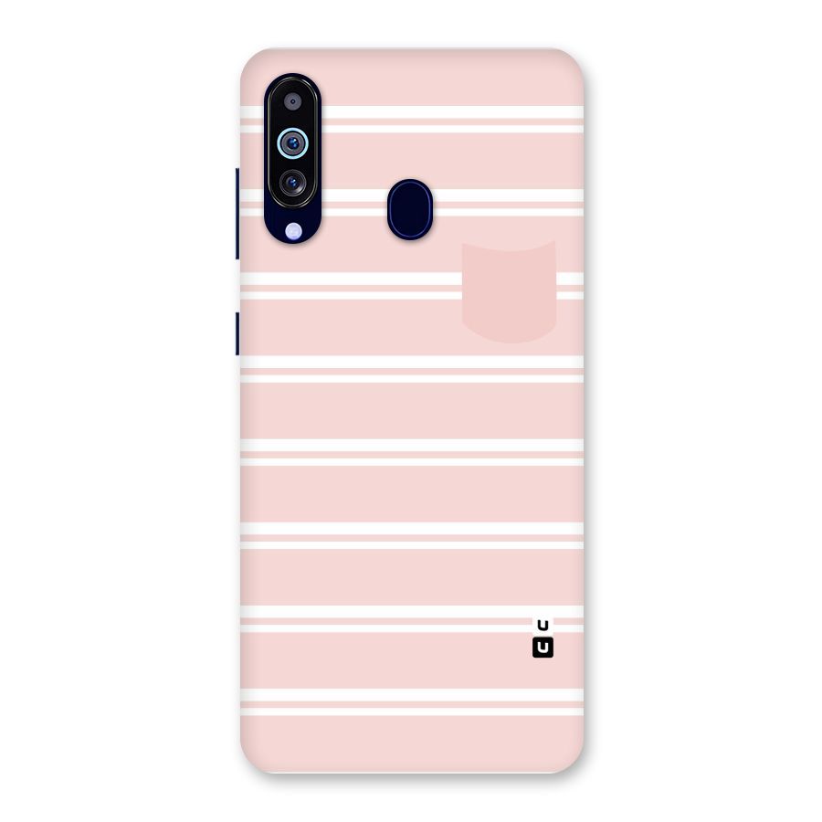 Cute Pocket Striped Back Case for Galaxy M40