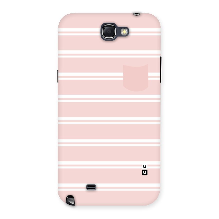 Cute Pocket Striped Back Case for Galaxy Note 2