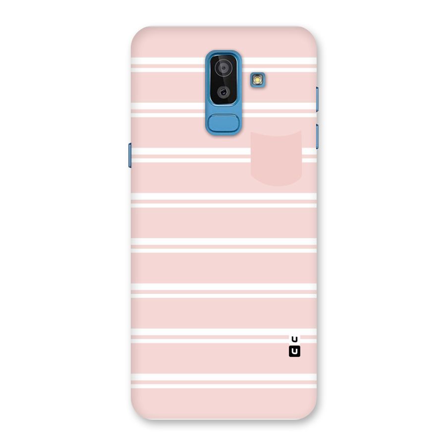 Cute Pocket Striped Back Case for Galaxy On8 (2018)