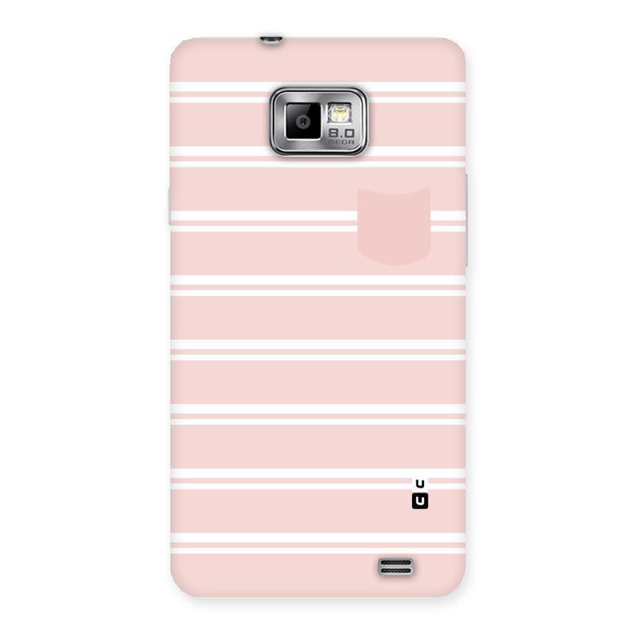 Cute Pocket Striped Back Case for Galaxy S2
