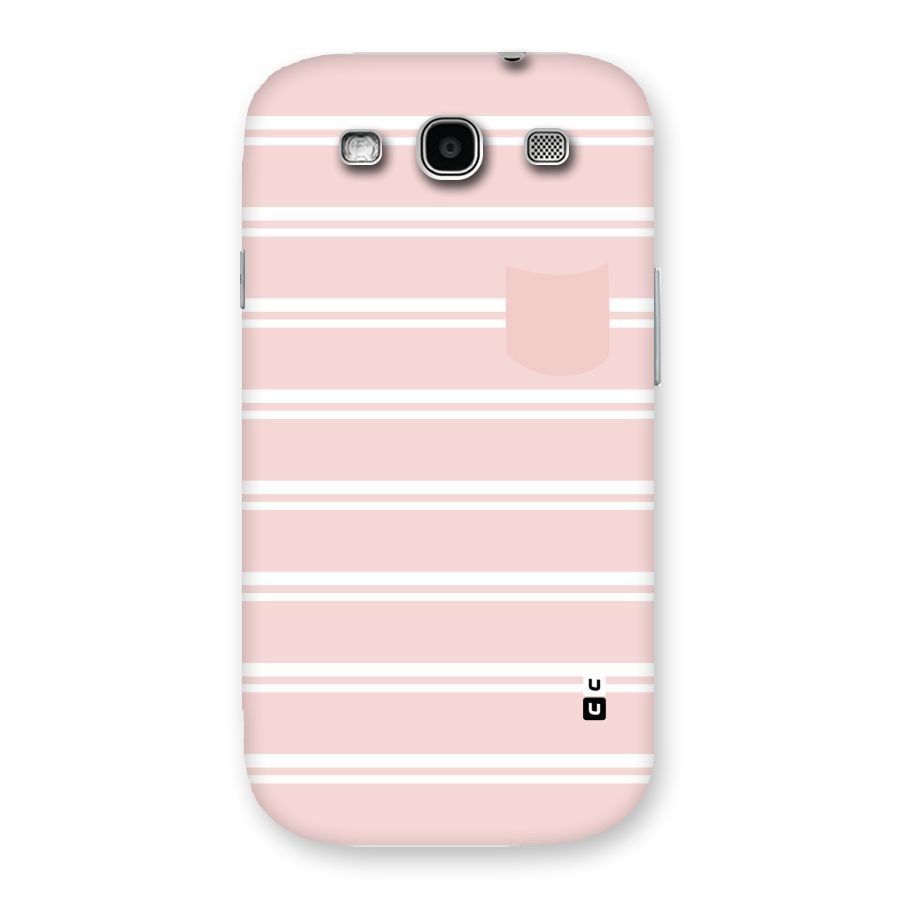 Cute Pocket Striped Back Case for Galaxy S3